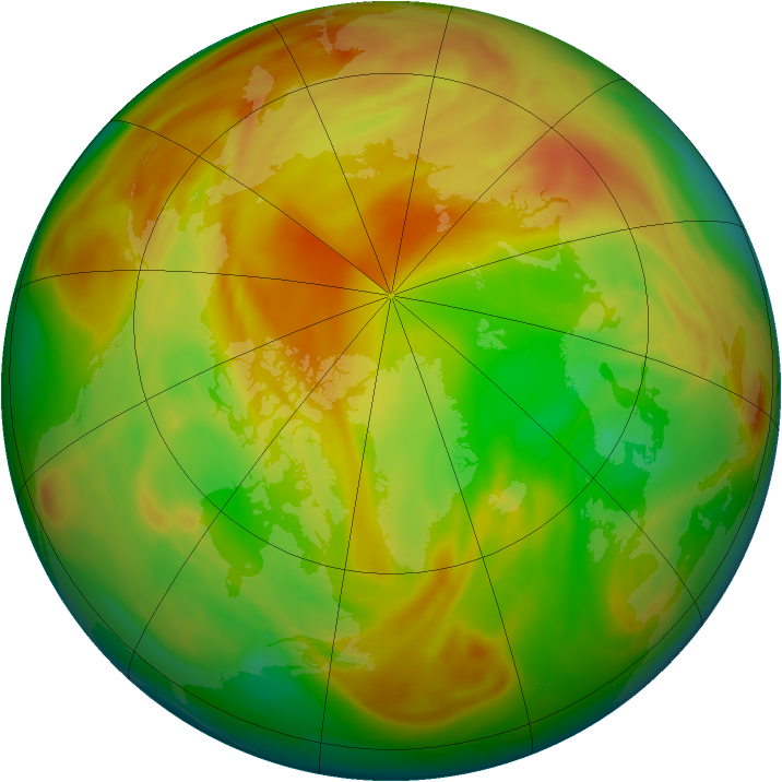 Arctic ozone map for 12 April 2007